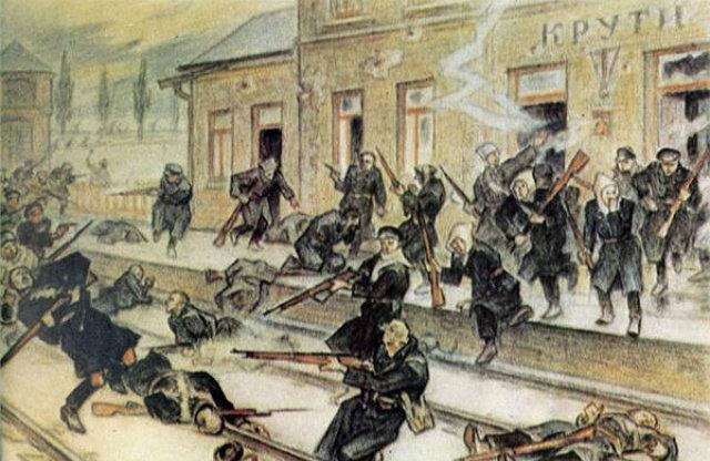 «Бій під Крутами» художника-баталіста Леоніда Перфецького «Бій під Крутами» художника-баталіста Леоніда Перфецького